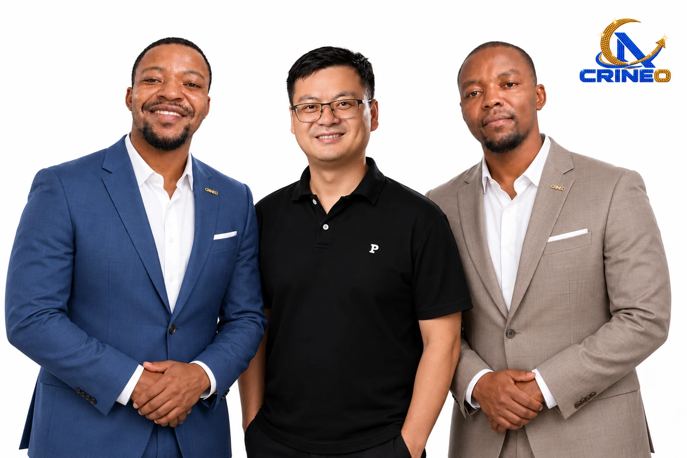The CRINEO team: Christopher on the left, Neil in the middle, and Neofred on the right
